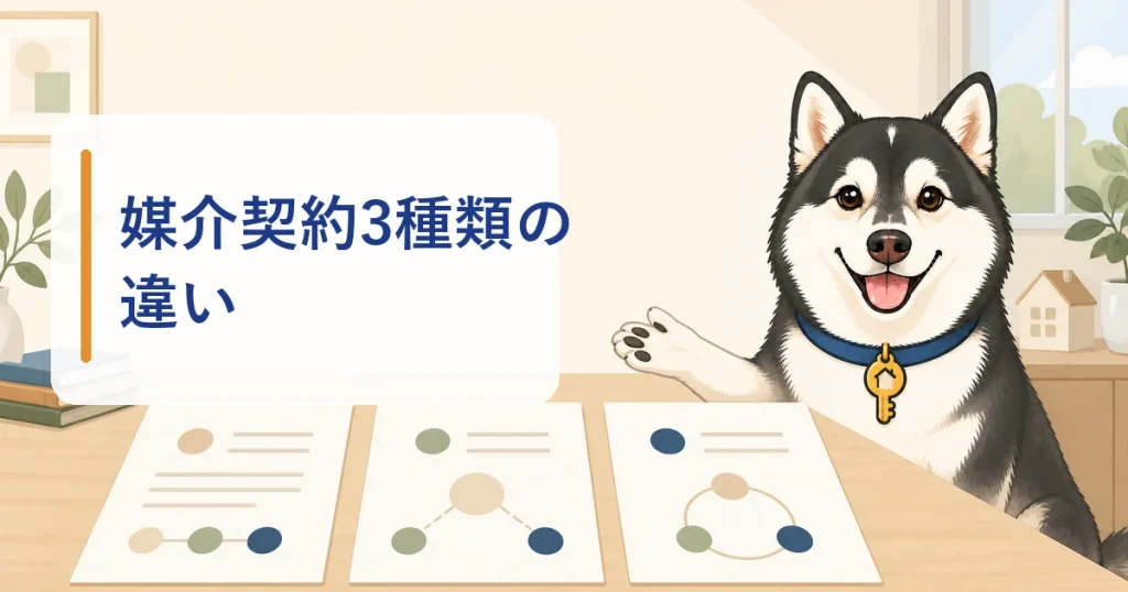3種類の媒介契約書を比較するハウスキー