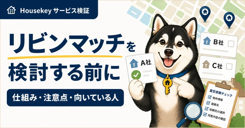 査定依頼先の不動産会社を選ぶハウスキー